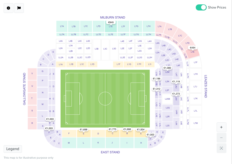 Newcastle vs FC Barcelona Tickets (Champions League)