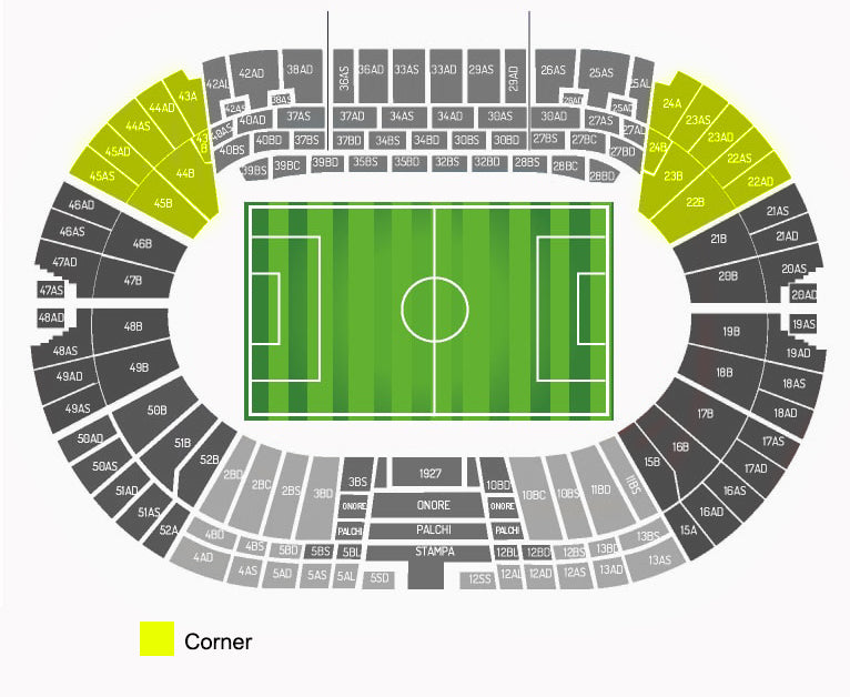 Corner Stadio Olimpico di Roma Tickets