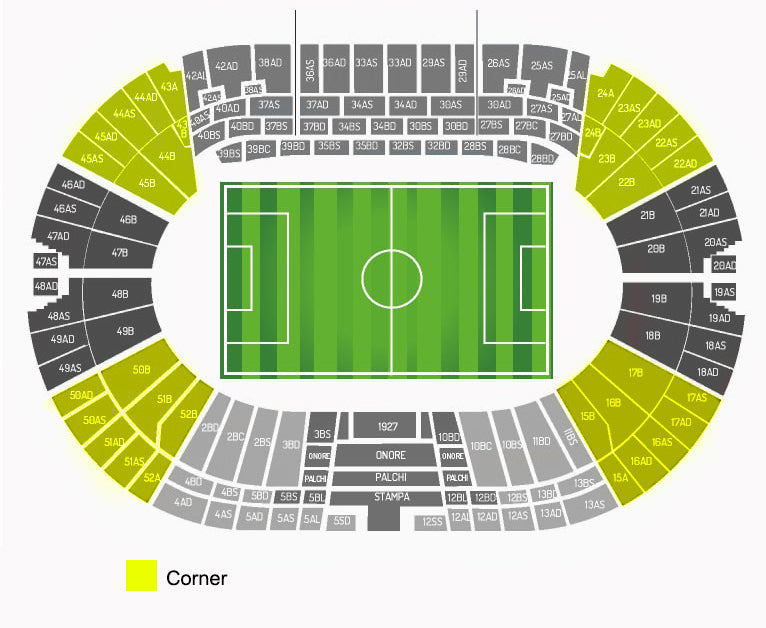 Corner Stadio Olimpico di Roma Tickets