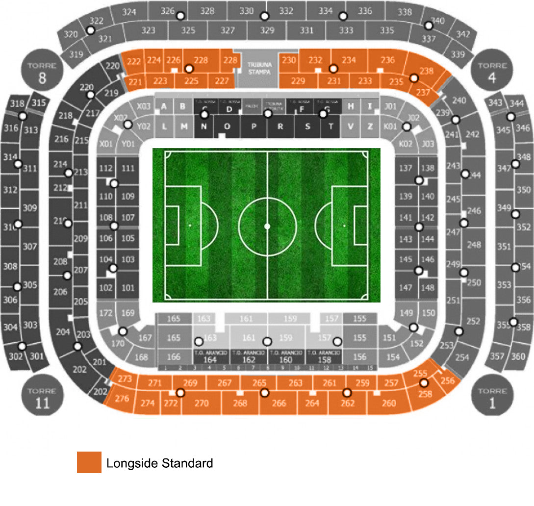 Longside Standard Giuseppe Meazza Tickets