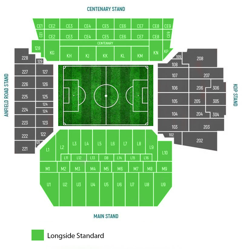 Longside Standard Anfield Road Tickets