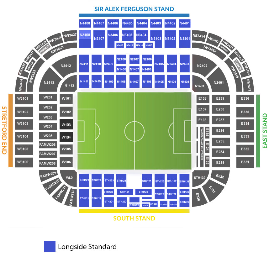 Longside Standard Old Trafford Tickets