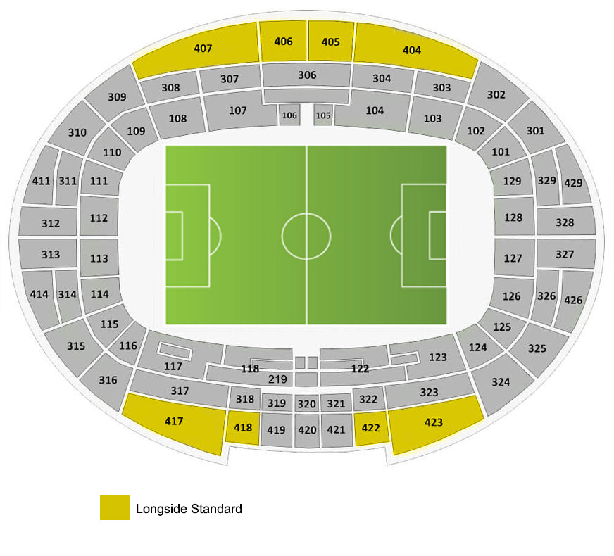 Longside Standard Parc des Princes Tickets