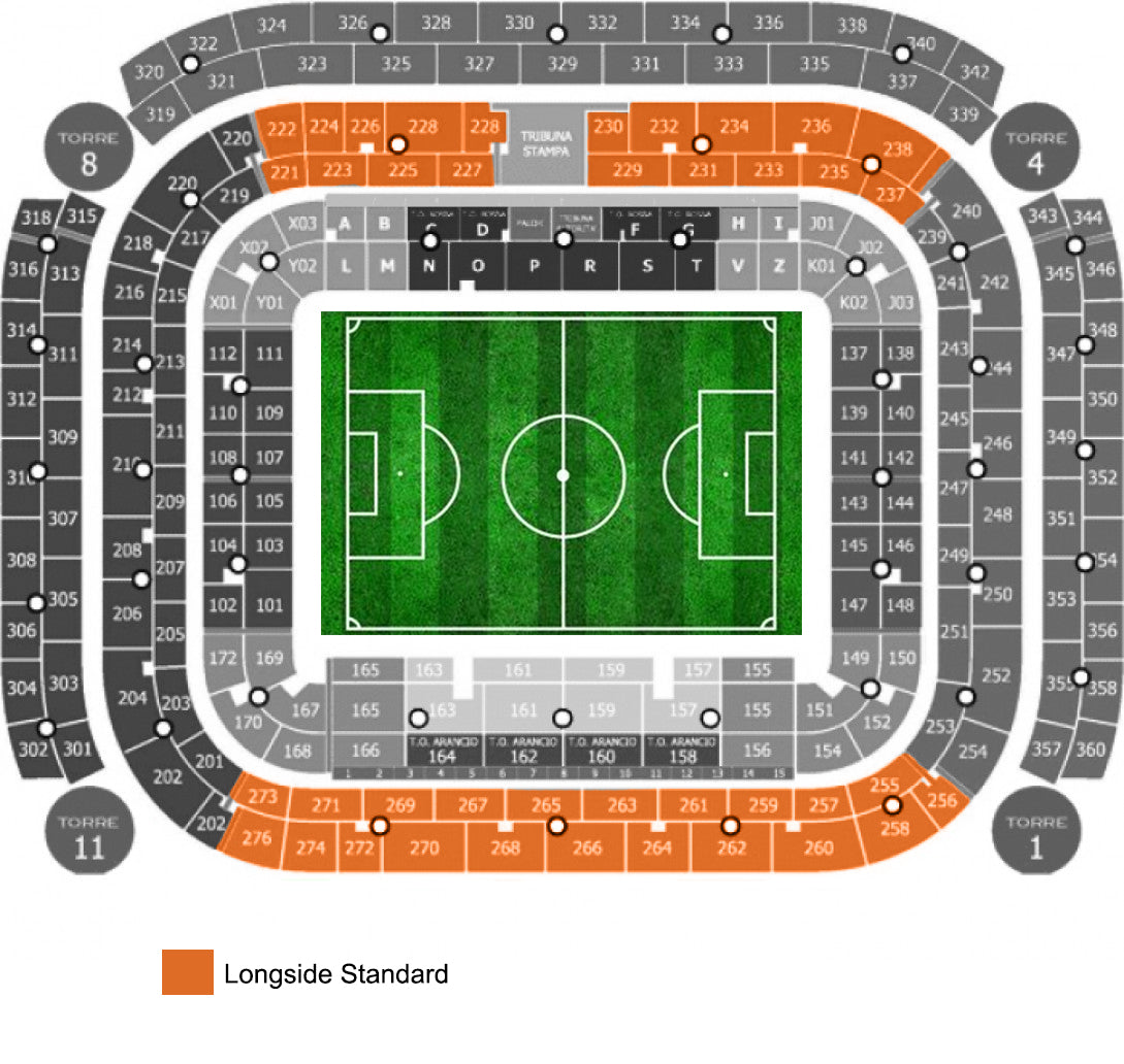 Longside Standard San Siro Tickets