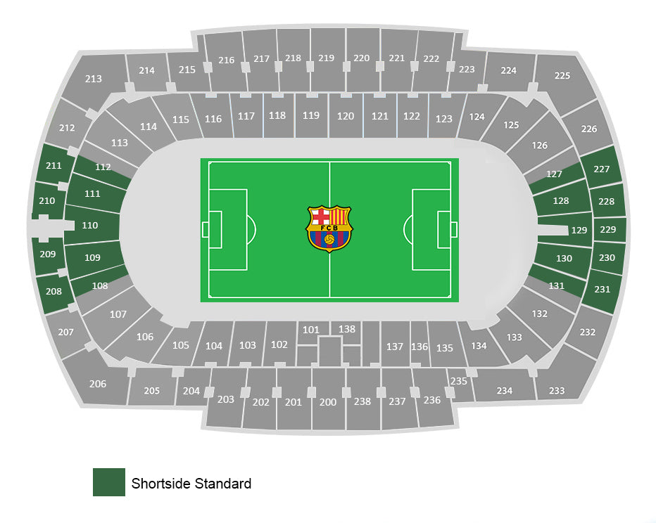 Shortside Standard Estadi Olimpic Lluis Companys Map