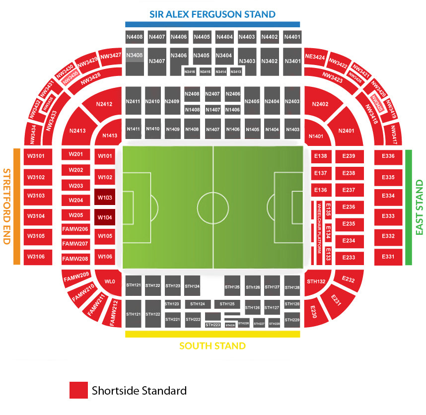 Shortside Standard Old Trafford Tickets