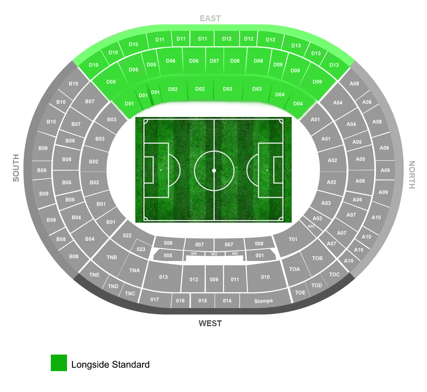 Longside Standard Stadio Diego Armando Maradona Tickets