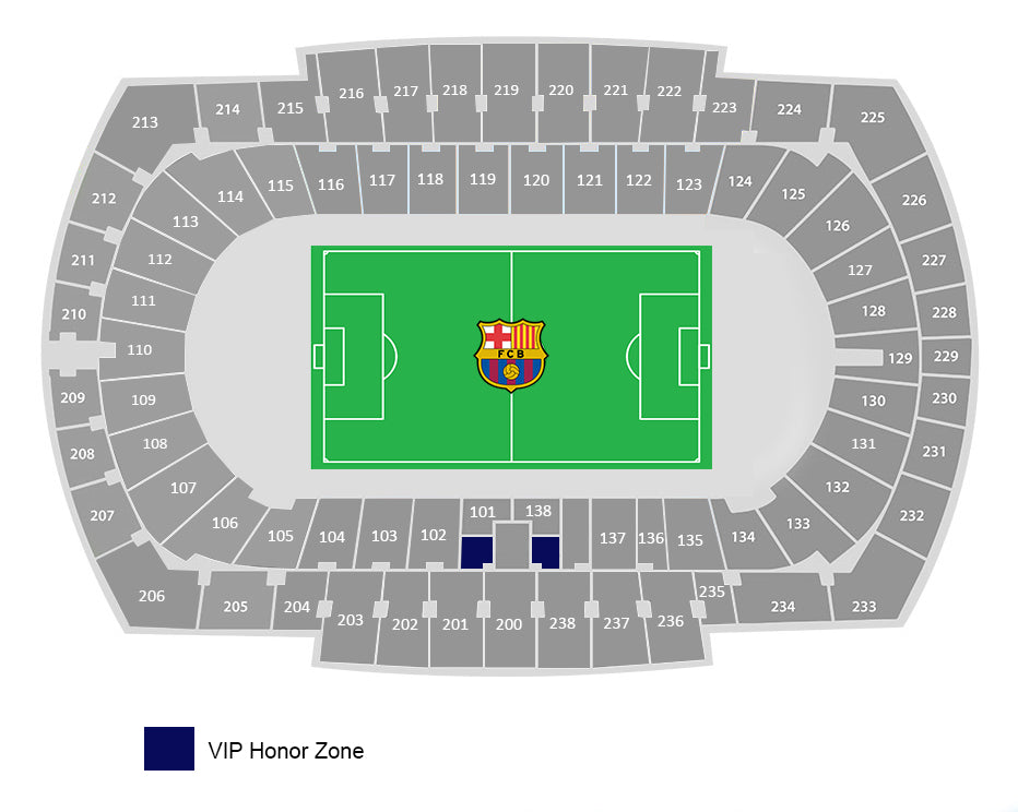 VIP Honor Zone Estadi Olimpic Lluis Companys Map