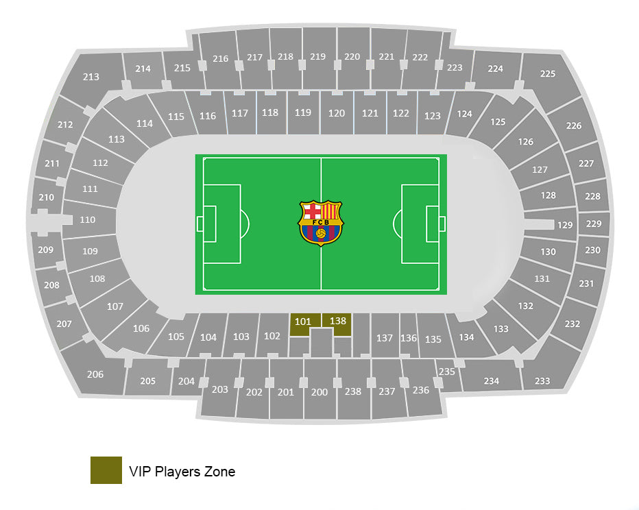 VIP Players Zone Estadi Olimpic Lluis Companys Map